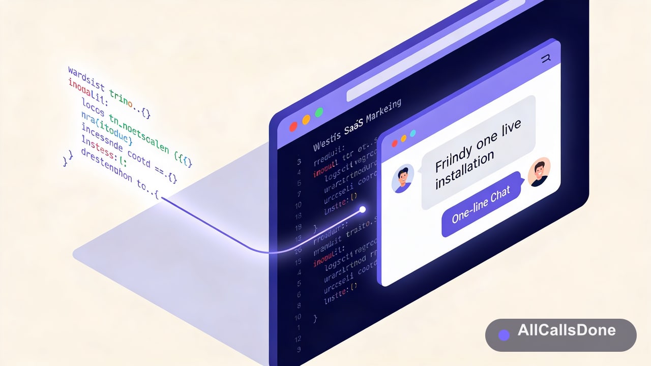 One line of code installs a live chat widget on your website